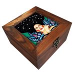 Holzbox zum Verschenken mit persisch inspiriertem Muster Bildlich