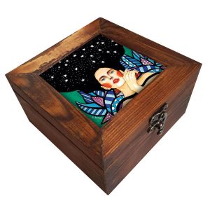 Holzbox zum Verschenken mit persisch inspiriertem Muster Bildlich