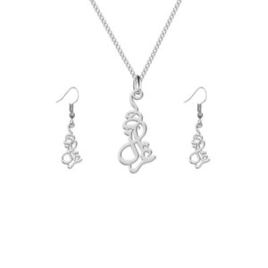 Set aus persischer Silberkette & Ohrringen Modell Ghazal