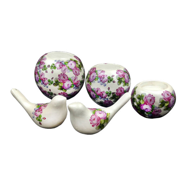 Set aus persischen Töpfer Teelicht Haltern Modell Blume