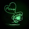 Persische 3D LED Nachttischlampe Herz & Liebescalligraphie "Eshgh"