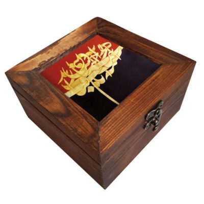 Holzbox zum Verschenken mit persisch inspiriertem Muster
