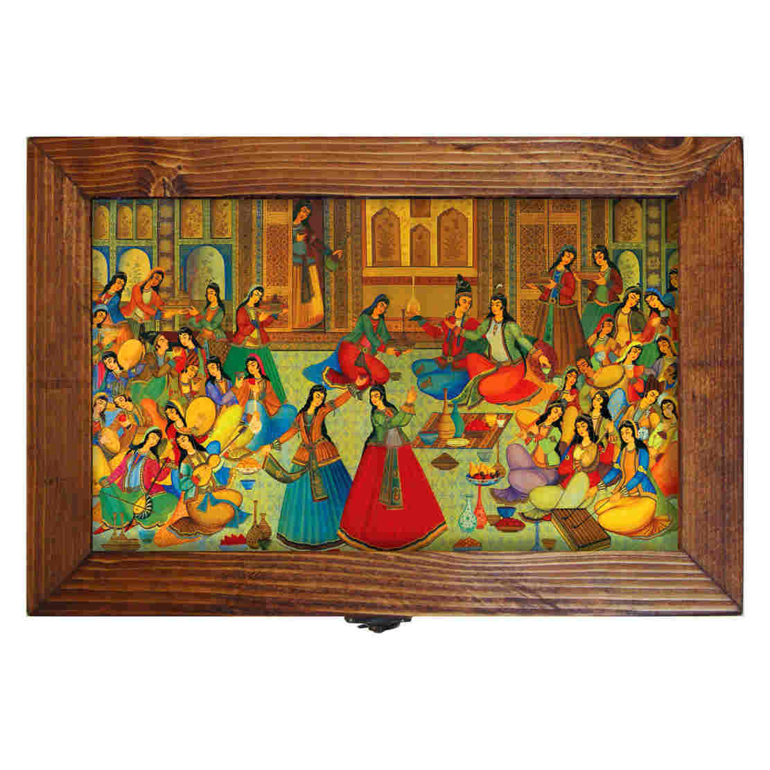 Holzbox zum Verschenken mit persisch inspiriertem Muster Malerei