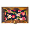 Holzbox zum Verschenken mit persisch inspiriertem Muster Granatapfel
