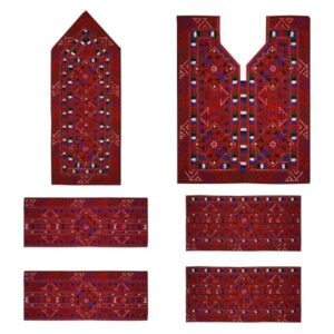 Handgefertigtes Balochi besticktes Kleidungsstück – Mosaik Design