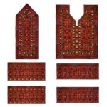 Handgefertigtes Balochi besticktes Kleidungsstück – Rot