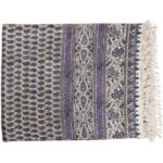 Persisches Tischtuch: Isfahans traditionelle Kalamkari Blockdruck Blau