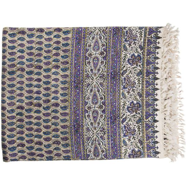 Persisches Tischtuch: Isfahans traditionelle Kalamkari Blockdruck Blau