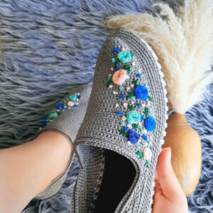 Giveh Schuhe – Persische Handgefertigte Atmungsaktive Fußbekleidung Blume