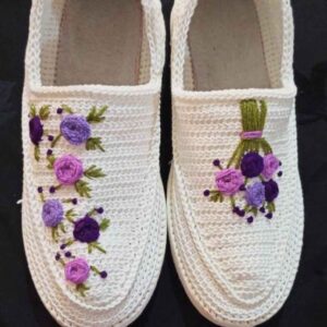 Giveh Schuhe – Persische Handgefertigte Atmungsaktive Fußbekleidung Blume