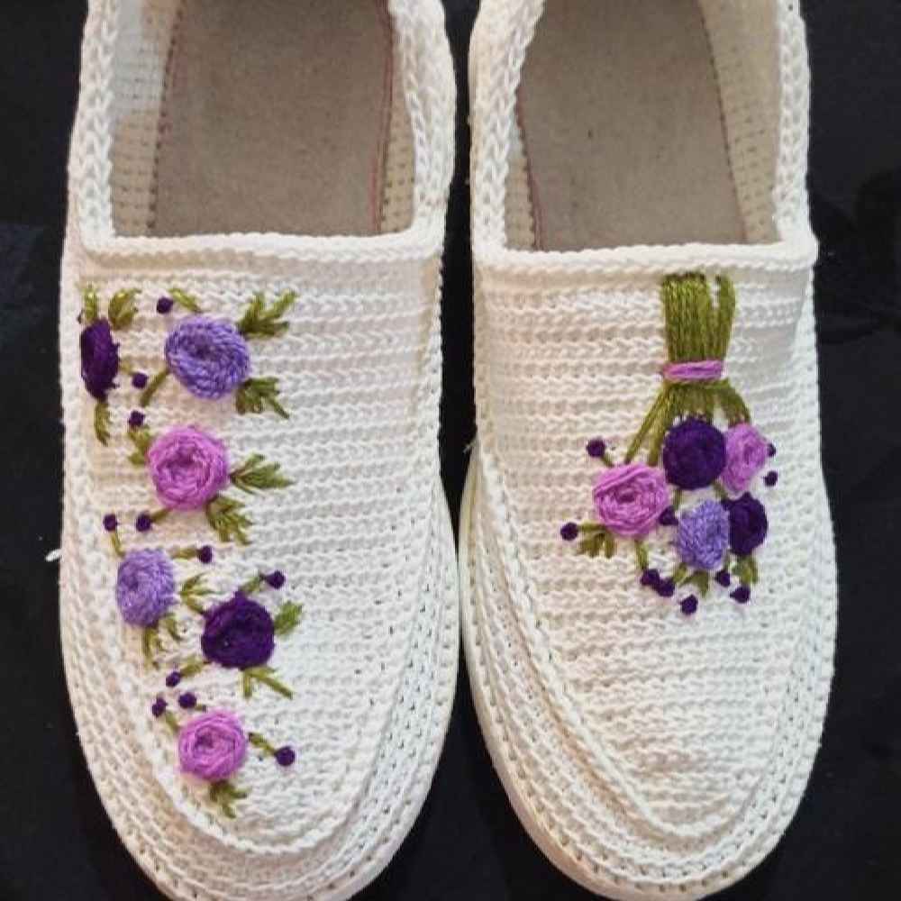 Giveh Schuhe - Persische Handgefertigte Atmungsaktive Fußbekleidung Blume
