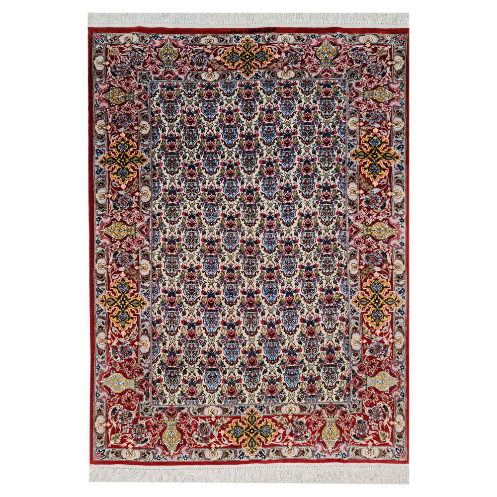 Persischer Seidenteppich handgeknüpft in Isfahan Modell Afshan