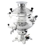 Persischer Gas-Samowar Traditionelles Design Teekocher Blumenmuster 10-Liter