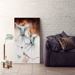 Persischer Holzposter-Druck – Raghse Sama Wandkunst