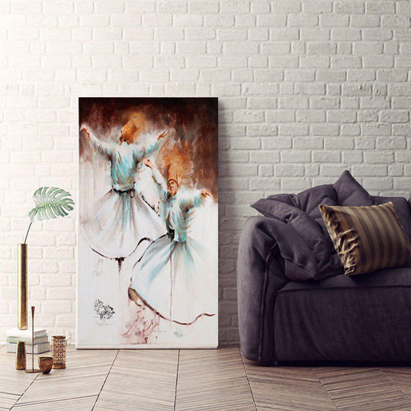 Persischer Holzposter-Druck - Raghse Sama Wandkunst