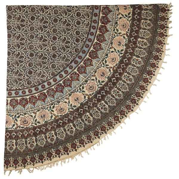 Persisches Tischtuch: Isfahans traditionelle Kalamkari Blockdruck Floral