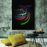 Persischer Holzposter-Druck – Sama Tanz Wandkunst