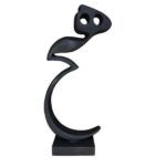 Persische Hich-Kalligraphie-Figur mit Holzsockel G325