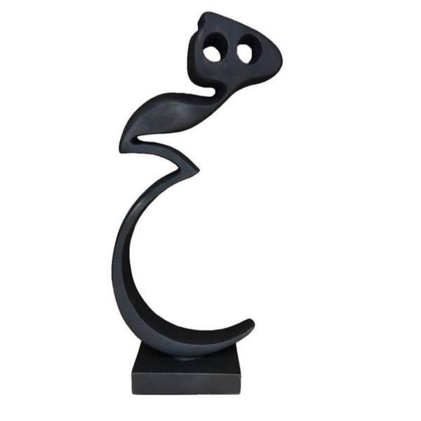 Persische Hich-Kalligraphie-Figur mit Holzsockel G325