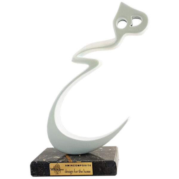 Persische Hich-Kalligraphie-Figur mit Holzsockel G328