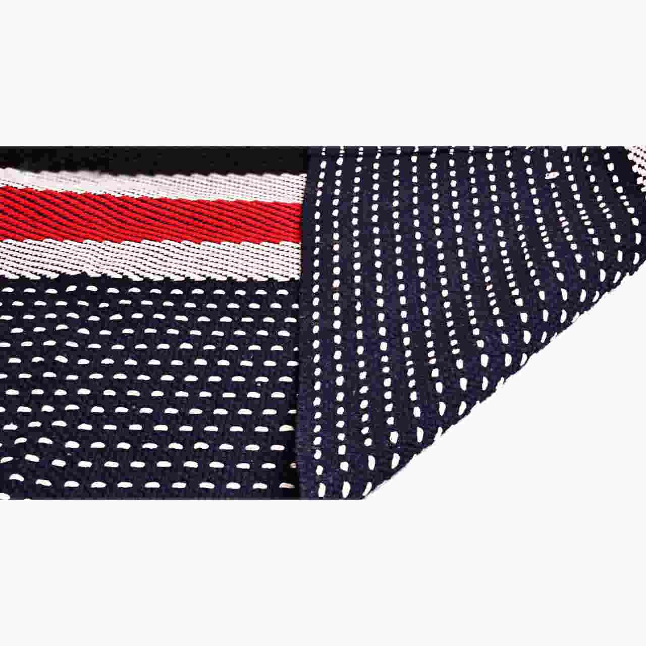 Authentischer persischer Jajim flachgewebter gestreifter Teppich Mat