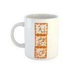 Persische Keramik Kaffeetasse – Saadi Gedicht Kalligraphie