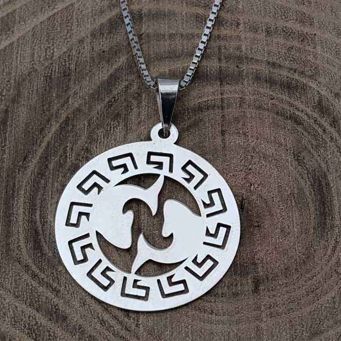 Persische Silberhalsketten Künstlerisches Esfand Symbol