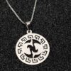 Persische Silberhalsketten Künstlerisches Esfand Symbol