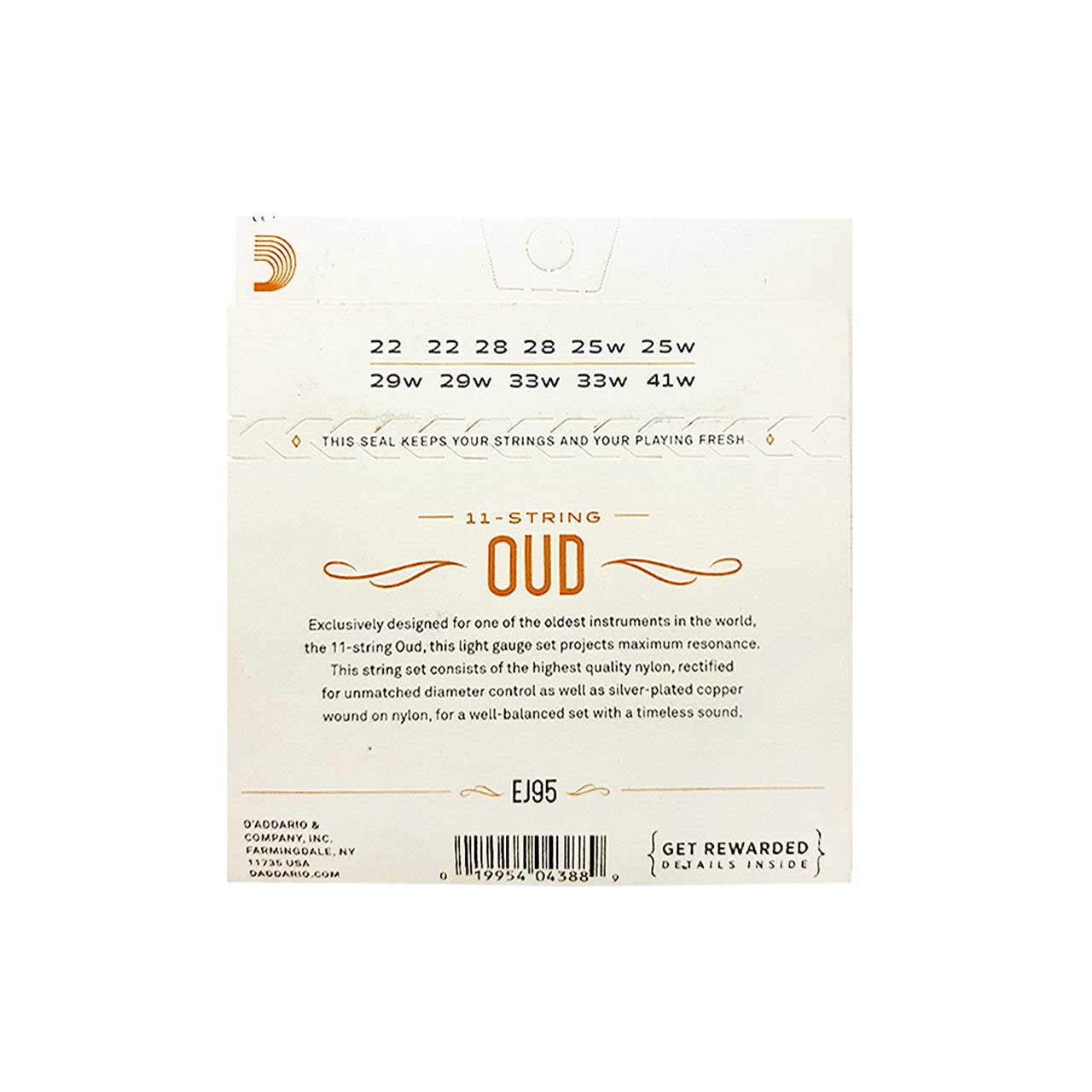 Packung mit Saiten für Oud-Instrument Modell Daddario