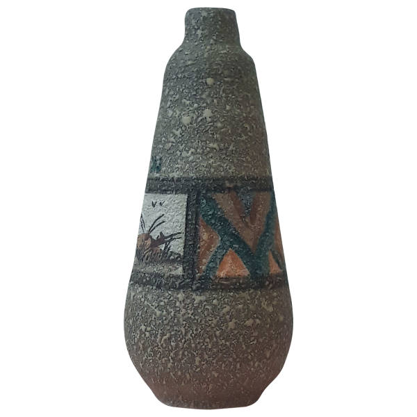 Handgefertigte dekorative persische Keramikvase mit Kunstmotiv Silik