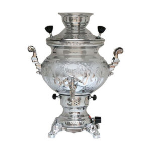 Persischer Gas-Samowar Traditionelles Design Teekocher Blumenmuster 8-Liter