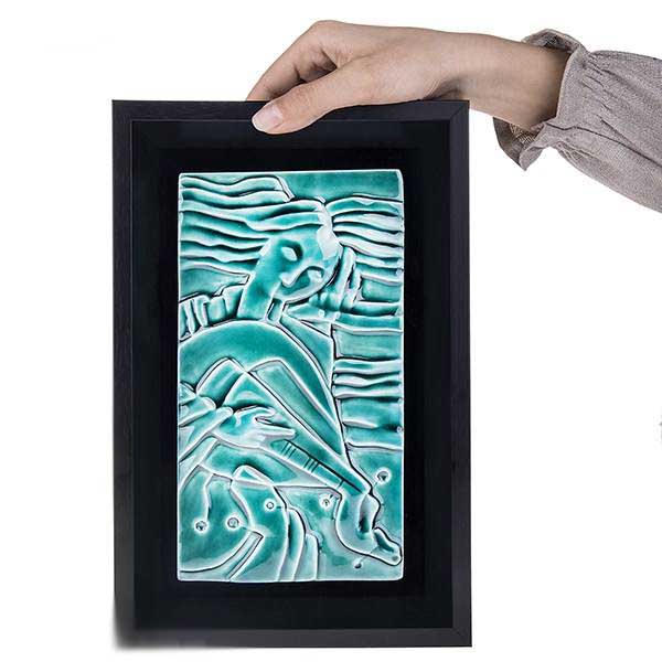 Dekorative persische Keramik Kunst Modell Oud Spieler