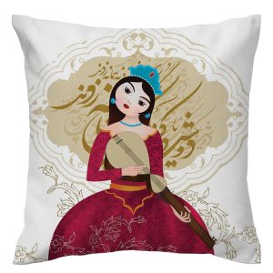 Gedruckter Samt Kissenbezug – Mädchen Design (Set von 2)