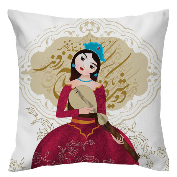Gedruckter Samt Kissenbezug - Mädchen Design (Set von 2)