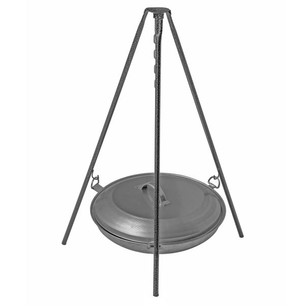 Kessel-Campingkochtrepod mit Pfanne – Langlebig und Vielseitig