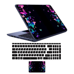 Laptop- und Tastatur-Aufkleber Modell Schmetterling