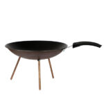 35 cm Camping-Pfanne mit Dreibein – Langlebig und Vielseitig für Outdoor-Kochen