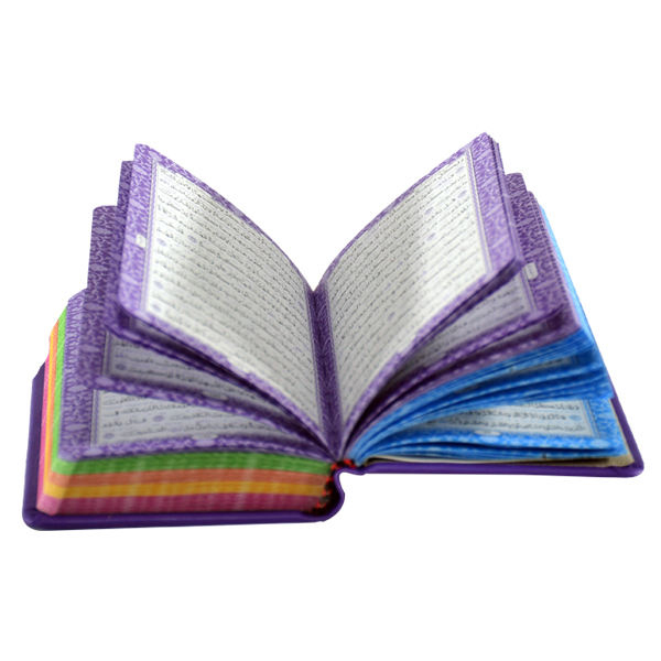 Regenbogen-Koran mit Samtüberzug & Uthman Taha-Schrift – Luxuriös und farbenfroh