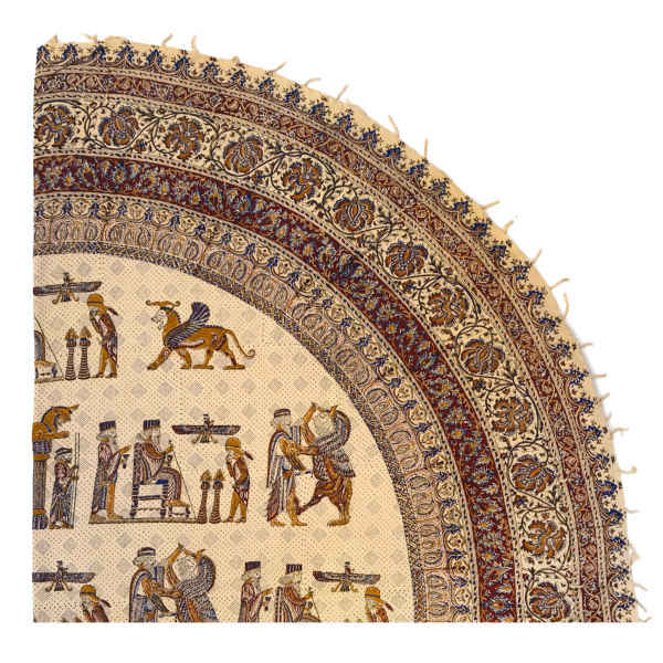 Persisches Tischtuch: Isfahans traditionelle Kalamkari Blockdruck Takht-e Jamshid