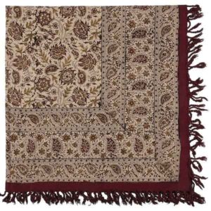 Persisches Tischtuch: Isfahans traditionelle Kalamkari Blockdruck Atrian