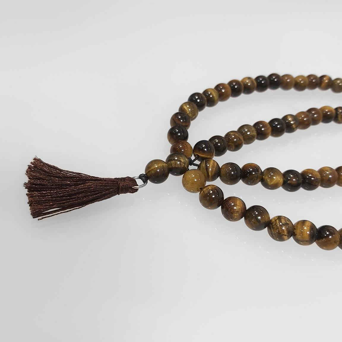 Islamischer Tigeraugen-Rosenkranz mit 101 Gebetsperlen Tasbih II