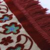 Islamischer gepolsterter Gebetsteppich Roter Samt-Sajadah mit Blumendesign für Muslime