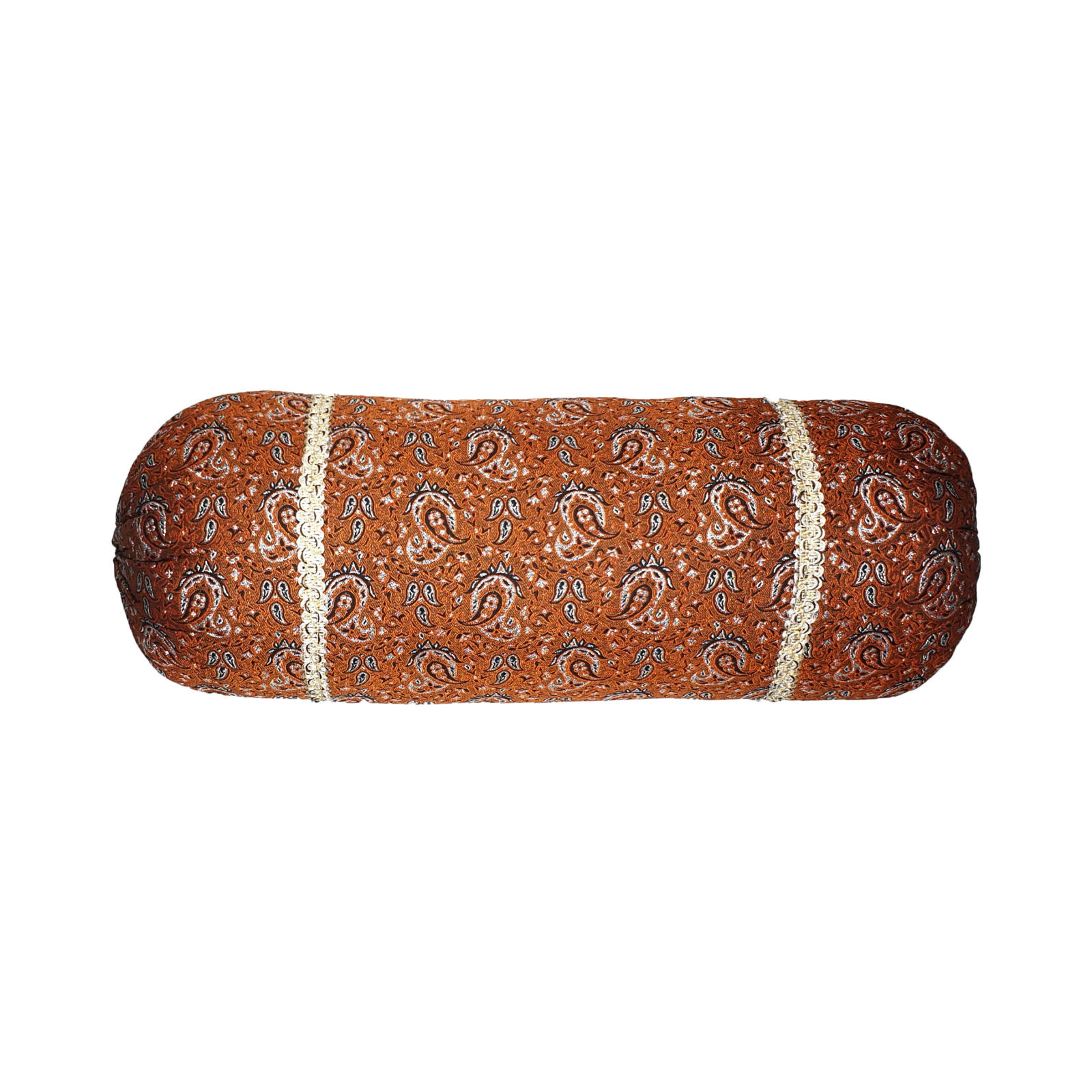 Traditionelles persisches zylindrisches Kissen mit eleganter Termeh-Stoffbezug (2x)