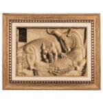 Handgeknüpfter persischer Bildteppich aus Tabriz, der Persepolis darstellt