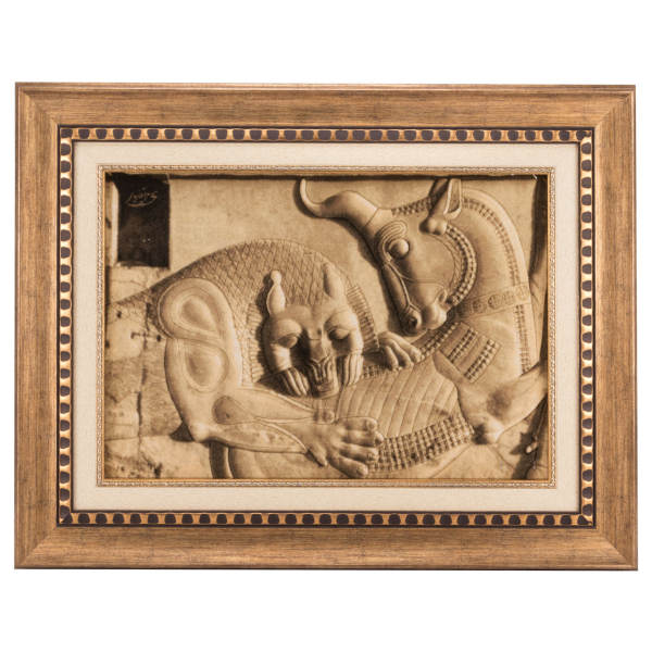 Handgeknüpfter persischer Bildteppich aus Tabriz, der Persepolis darstellt