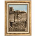 Handgeknüpfter persischer Bildteppich aus Tabriz, der Persepolis darstellt