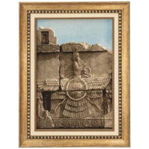 Handgeknüpfter persischer Bildteppich aus Tabriz, der Persepolis darstellt