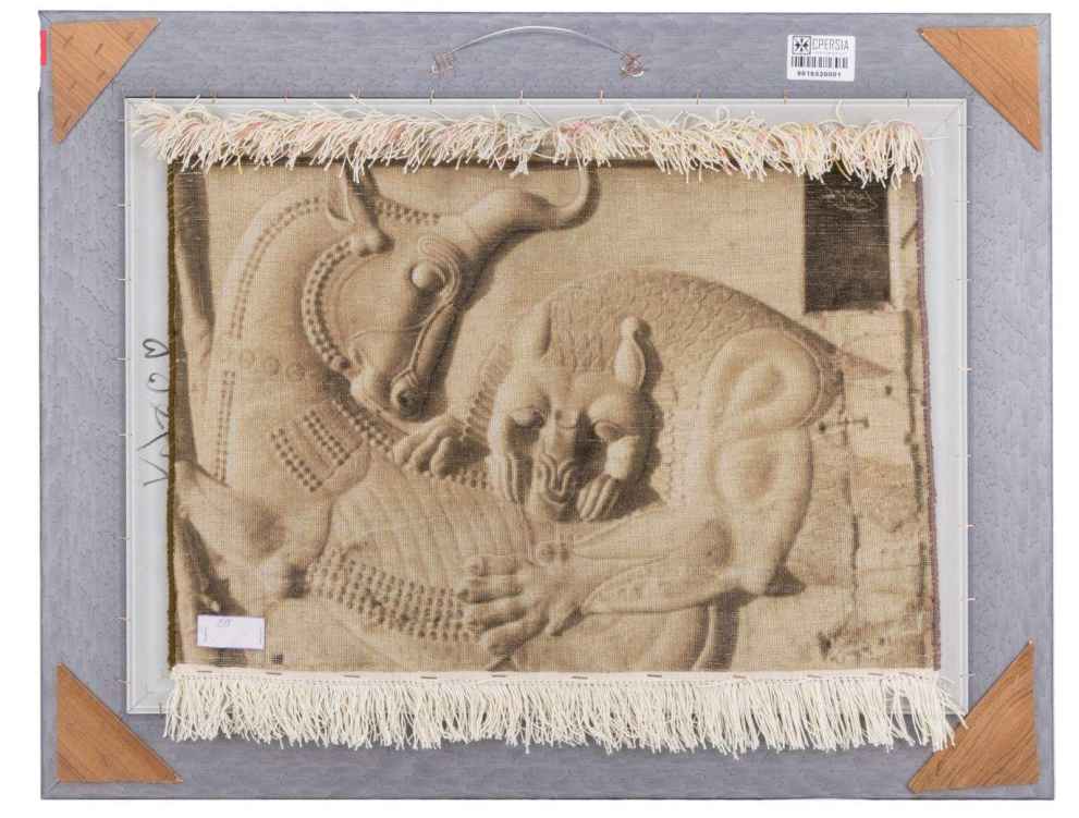 Handgeknüpfter persischer Bildteppich aus Tabriz, der Persepolis darstellt