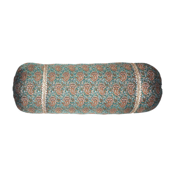 Traditionelles persisches zylindrisches Kissen mit elegantem Termeh-Stoffbezug (2x)