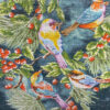 Handgeknüpfter persischer Bildteppich aus Tabriz, der Vögel & Blumen darstellt